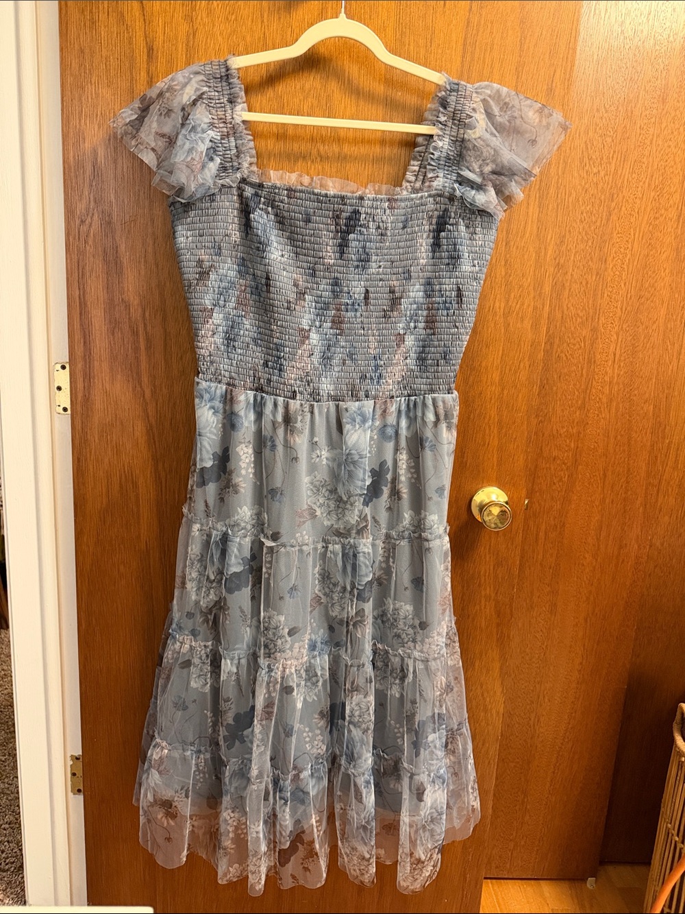 Baltic Born Blue Floral Midi Dress